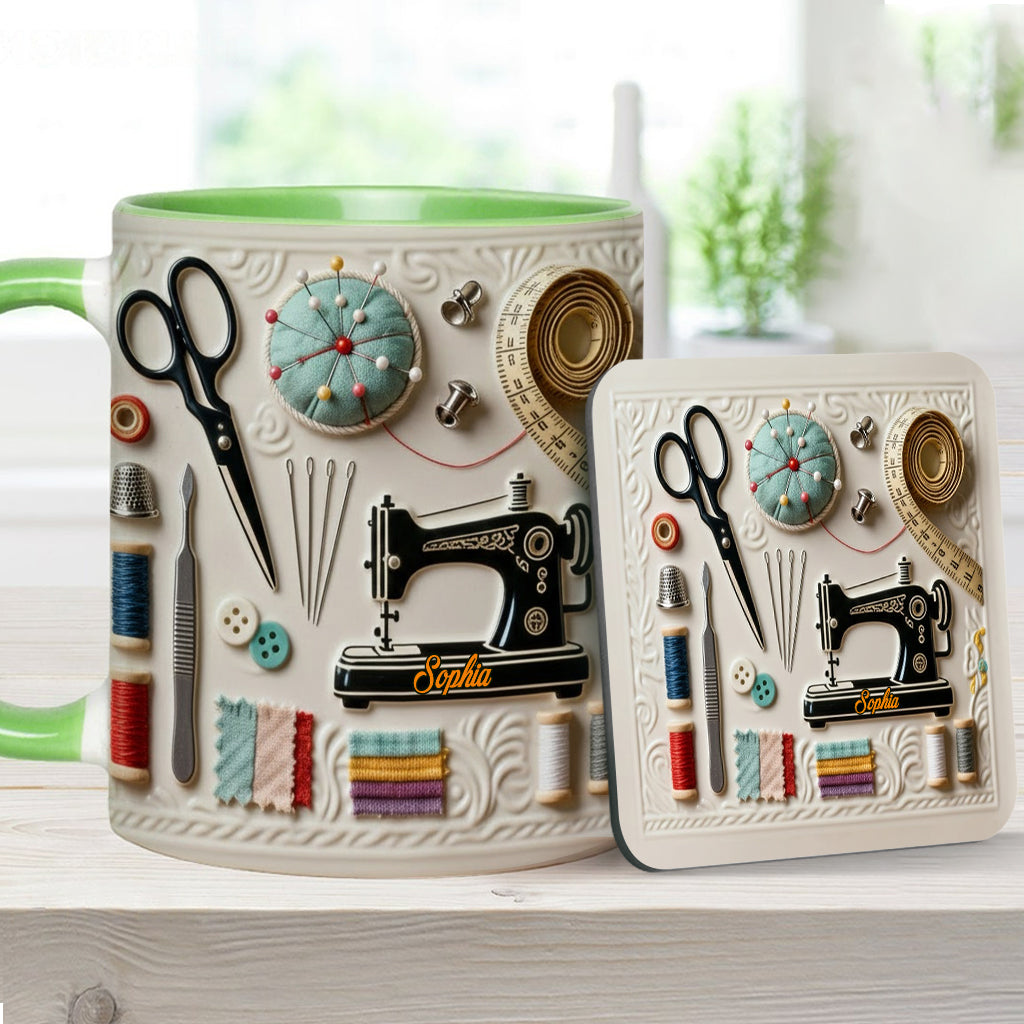 Love Sewing - Personalized Sewing Accent Mug