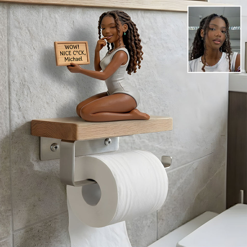 Wow! Big C*ck - Personalized Spicy Couple Toilet Paper Holder