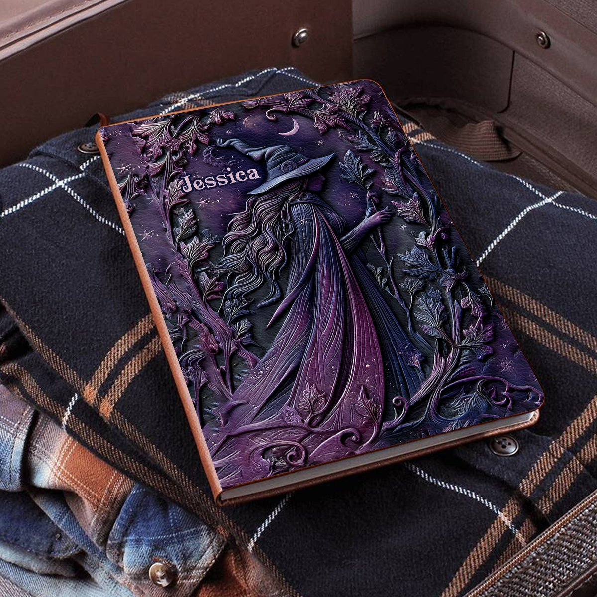 Purple Witch - Personalized Witch Leather Journal
