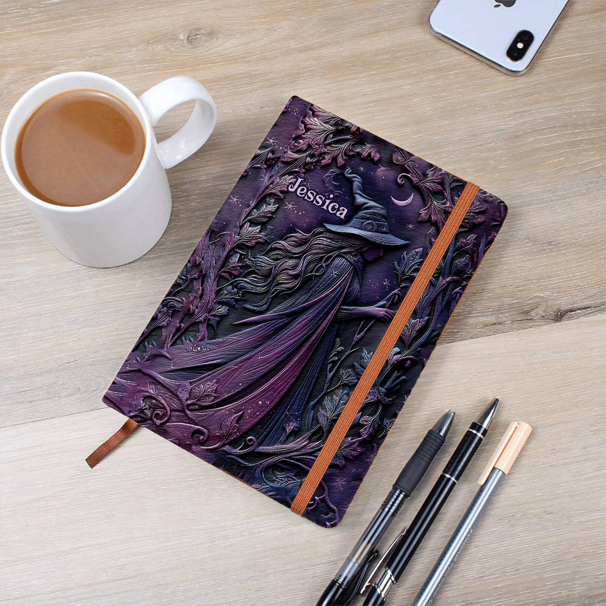 Purple Witch - Personalized Witch Leather Journal