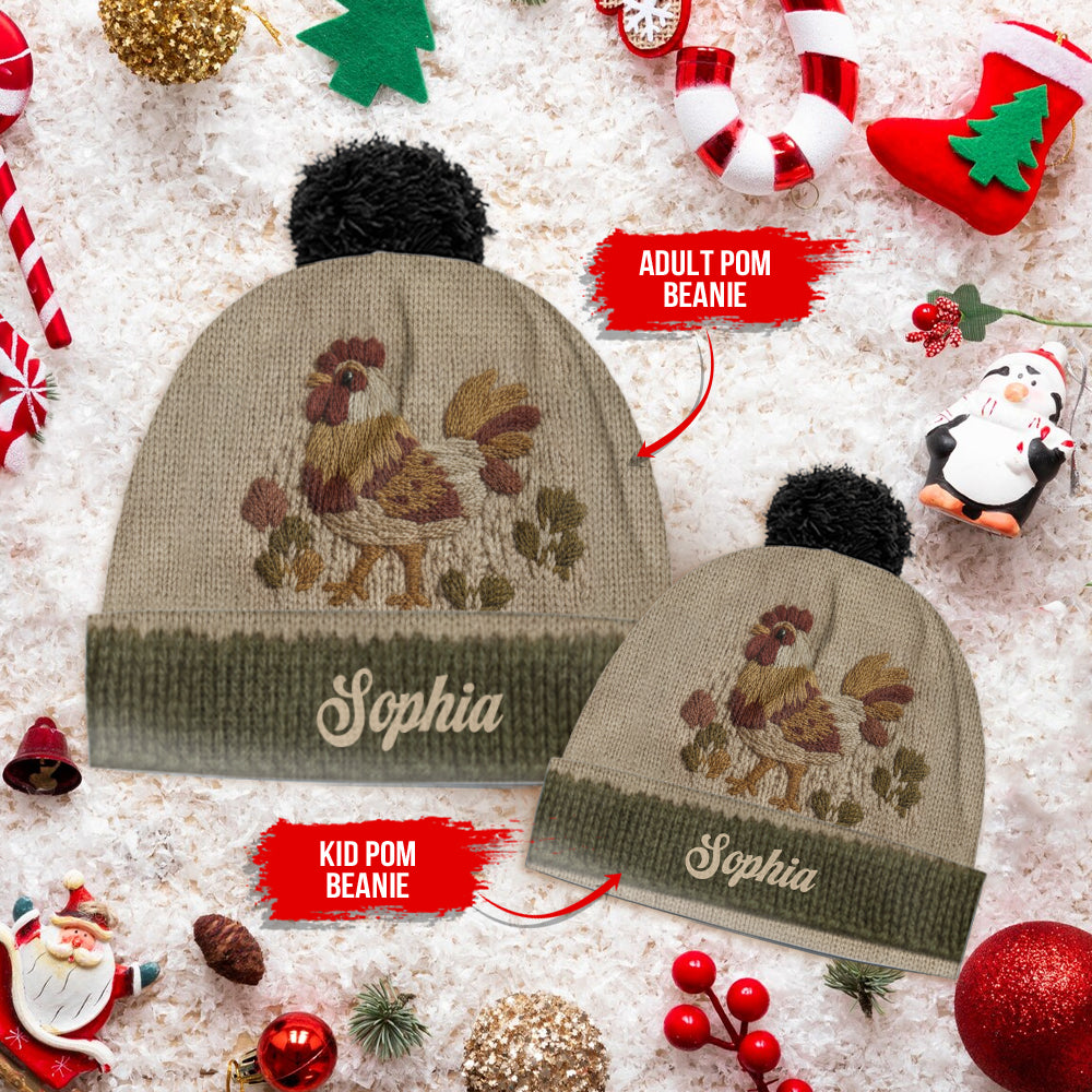 Love Chicken - Personalized Chicken Beanie Hat