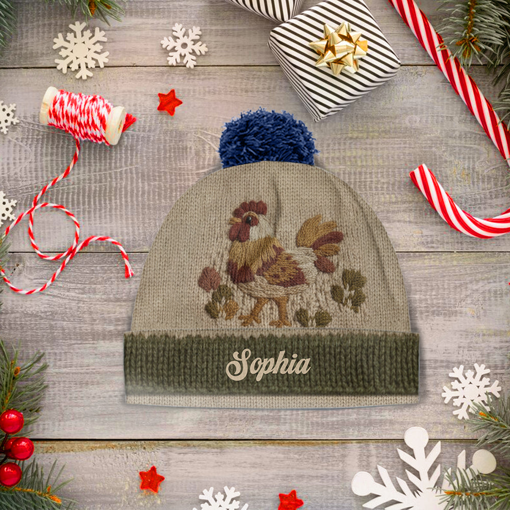 Love Chicken - Personalized Chicken Beanie Hat