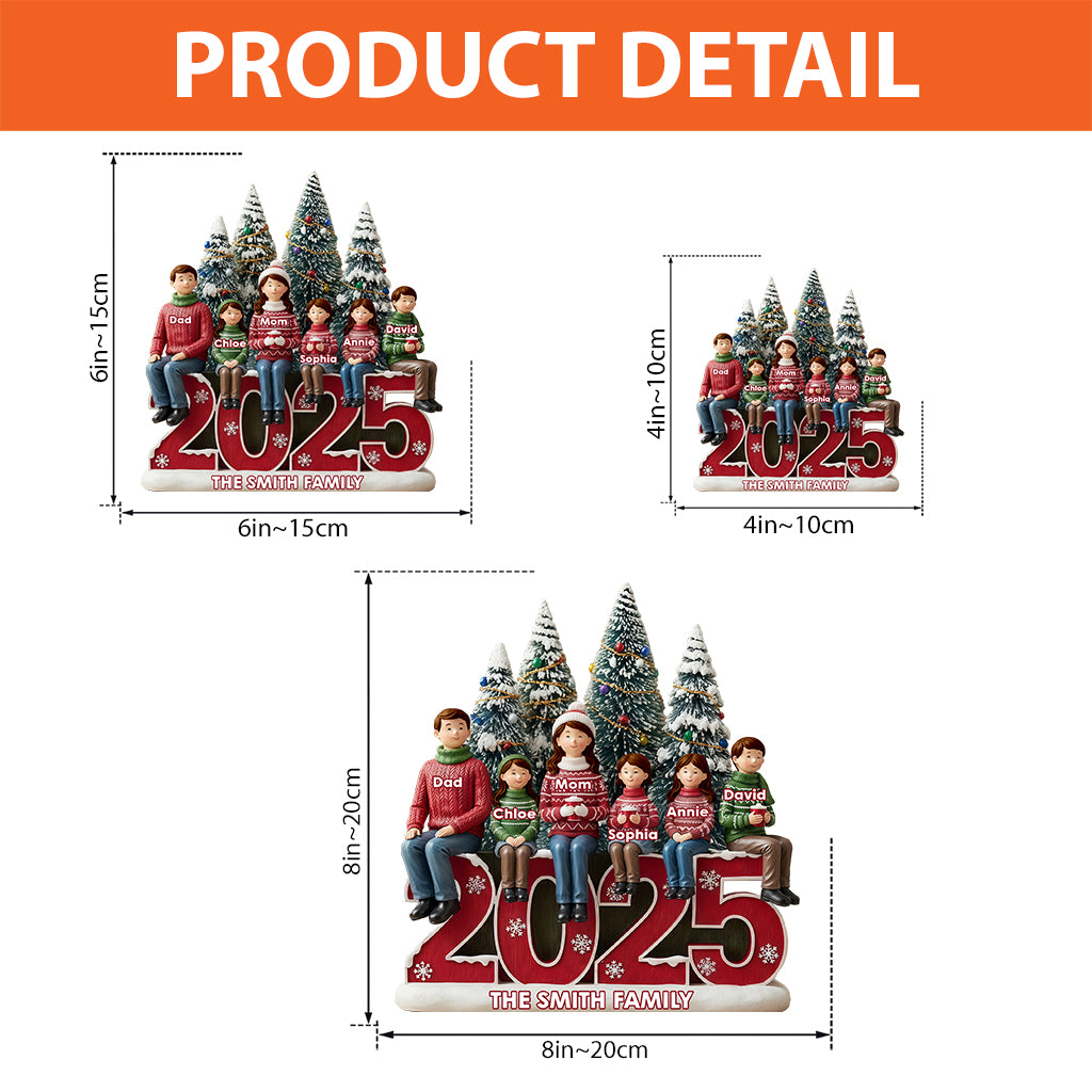 Merry Christmas - Personalized Family Custom Shaped Acrylic Plaque