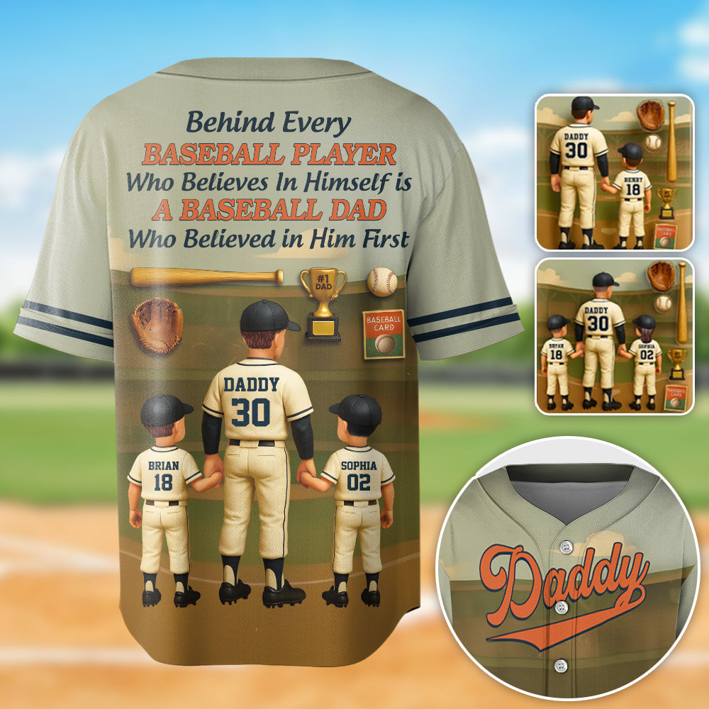 Baseball Dad - Personalized Baseball Baseball Jersey