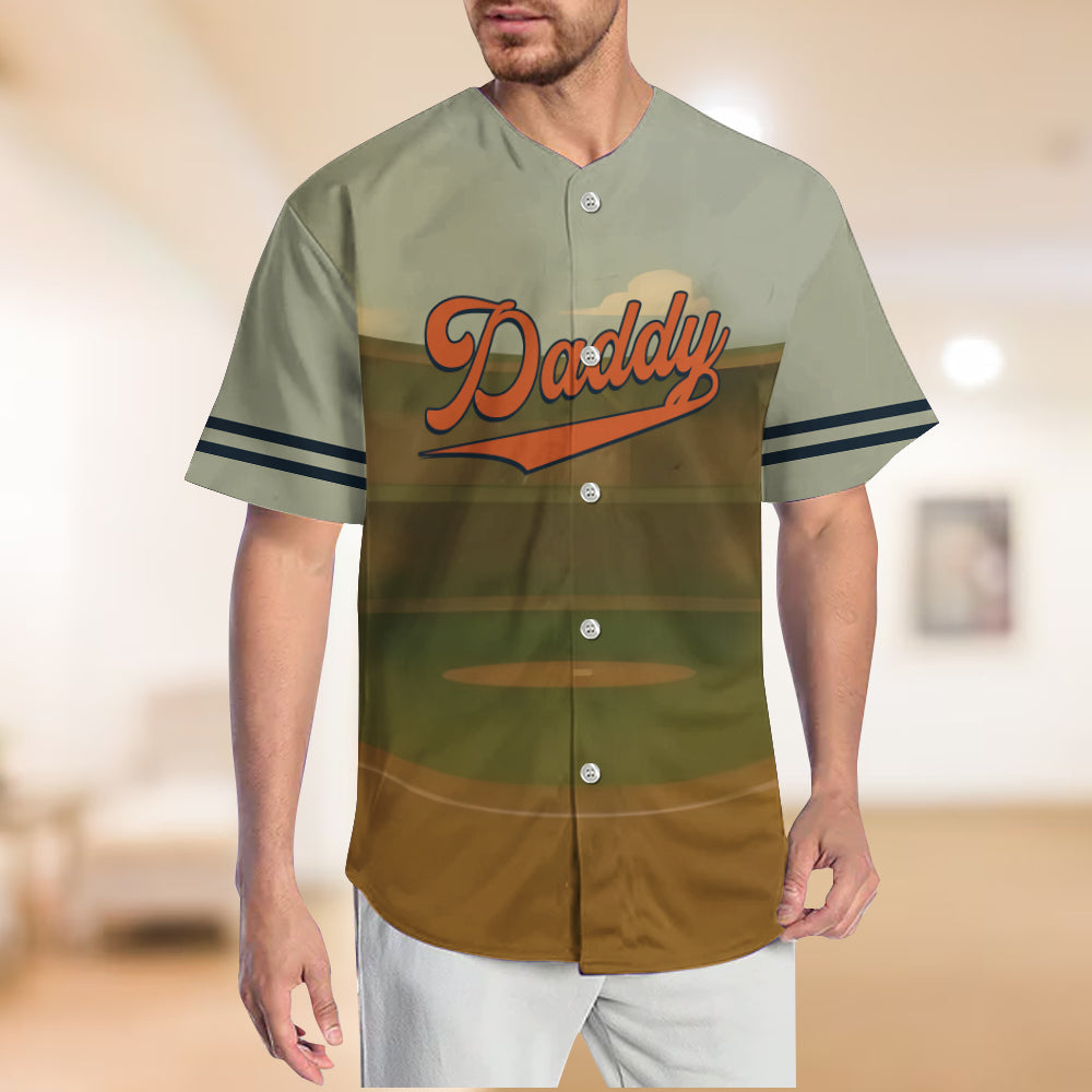 Baseball Dad - Personalized Baseball Baseball Jersey