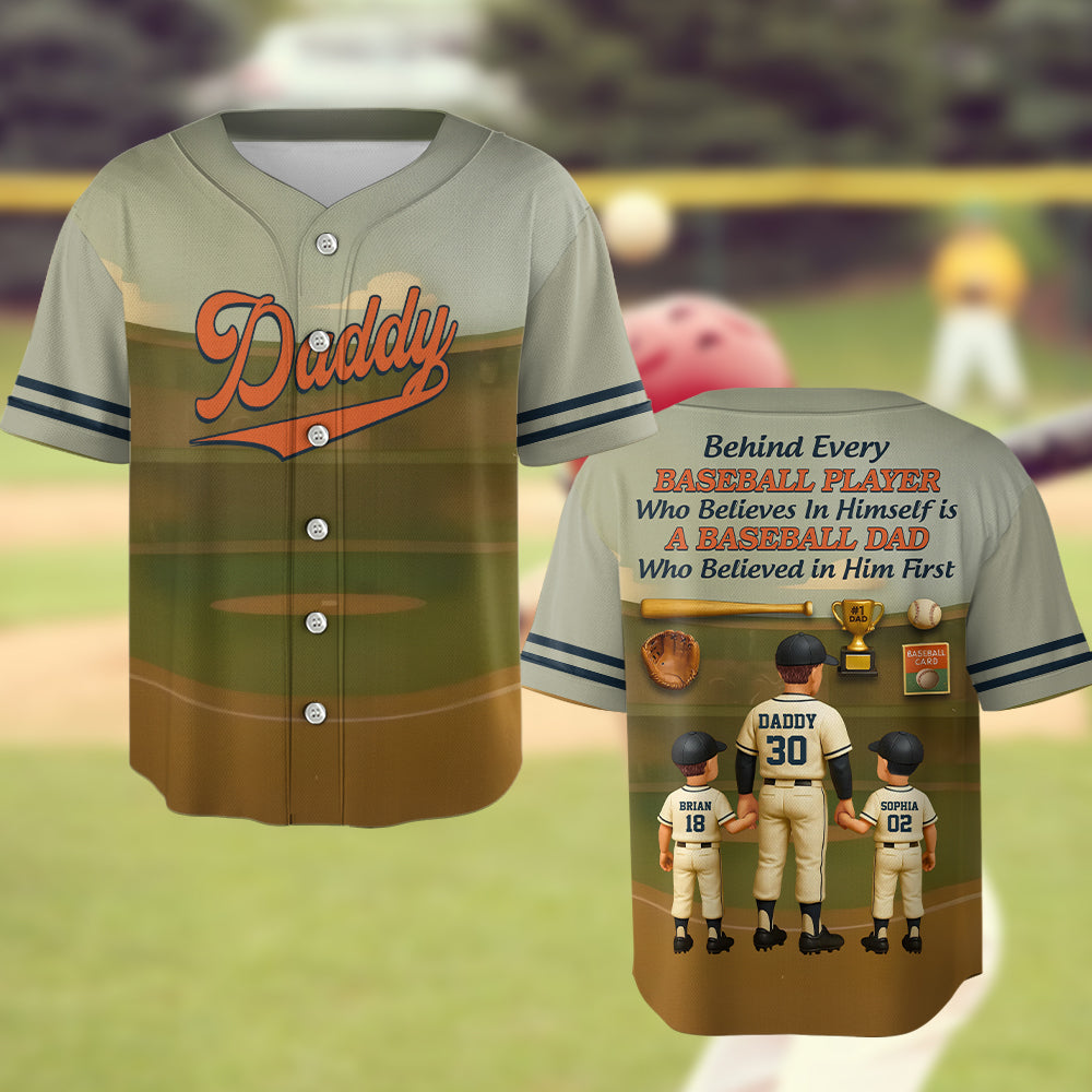 Baseball Dad - Personalized Baseball Baseball Jersey
