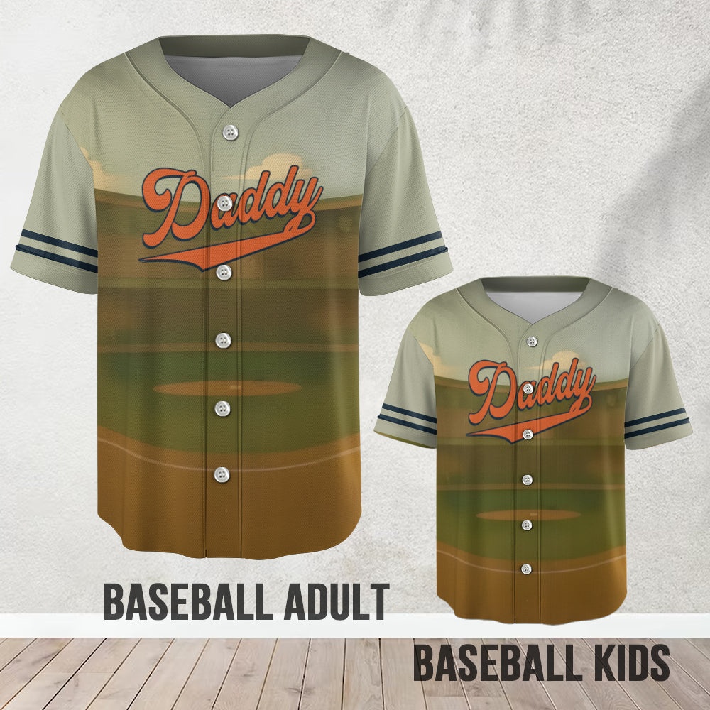 Baseball Dad - Personalized Baseball Baseball Jersey