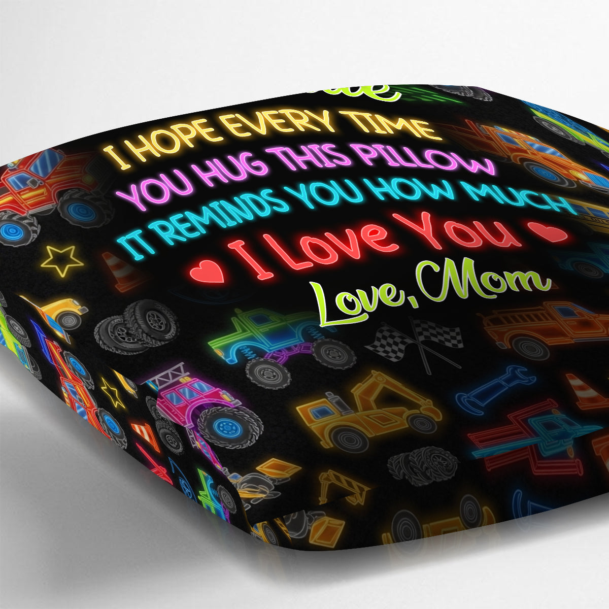 Vehicles Patern Colorful - Personalized Kid Throw Pillow