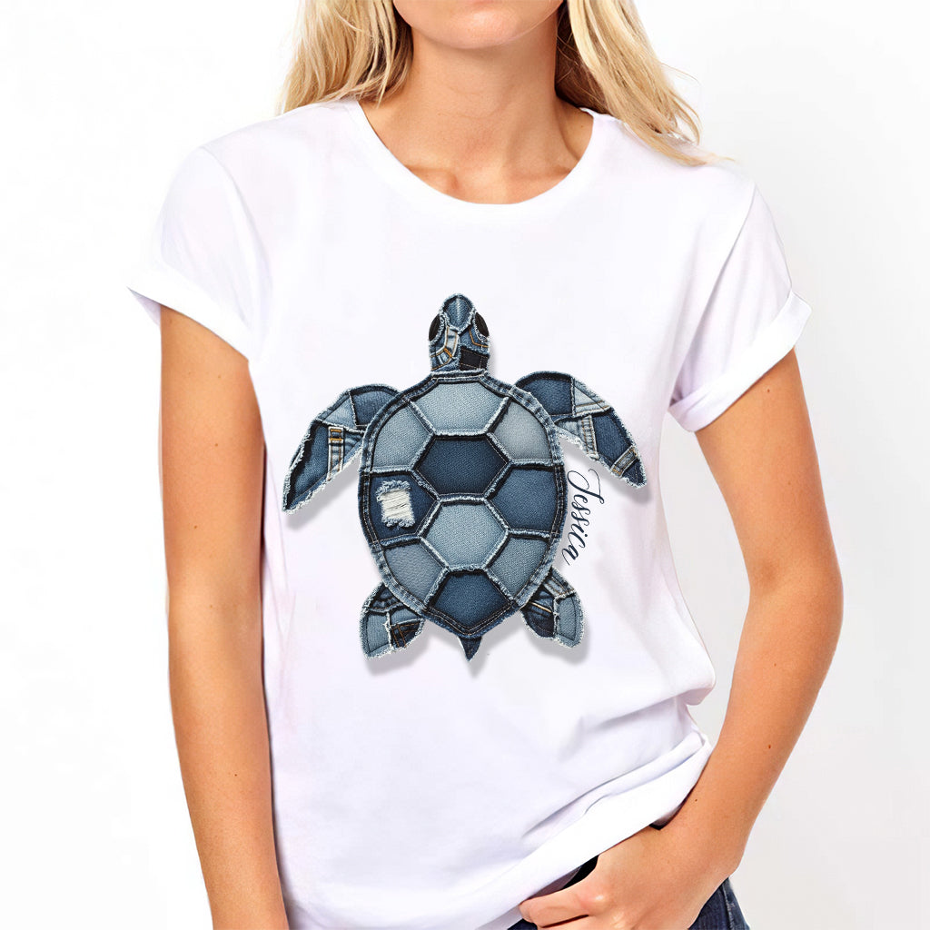 Blue Turtle - Personalized Turtle T-shirt And Hoodie