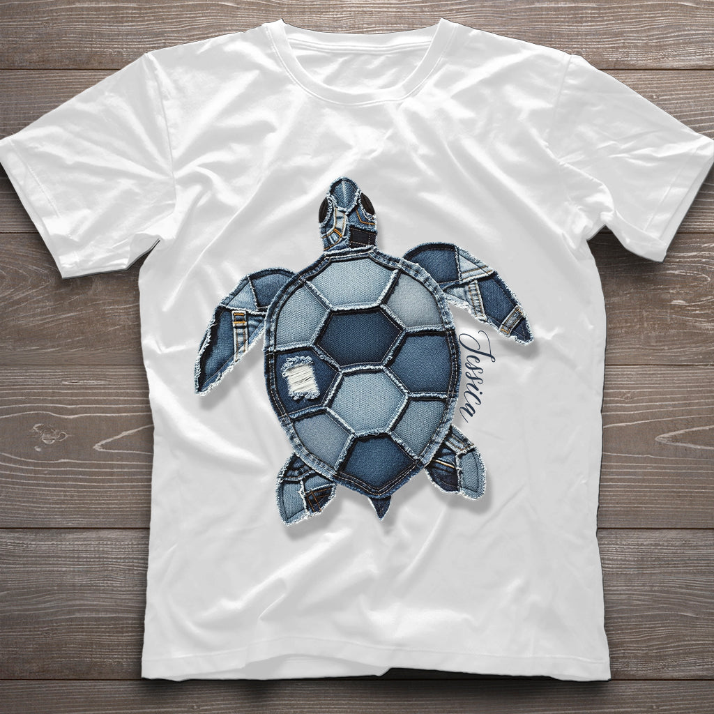 Blue Turtle - Personalized Turtle T-shirt And Hoodie