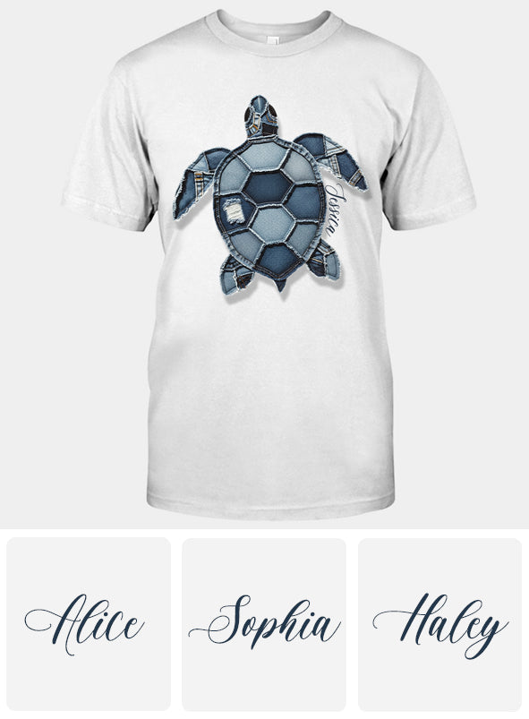 Blue Turtle - Personalized Turtle T-shirt And Hoodie