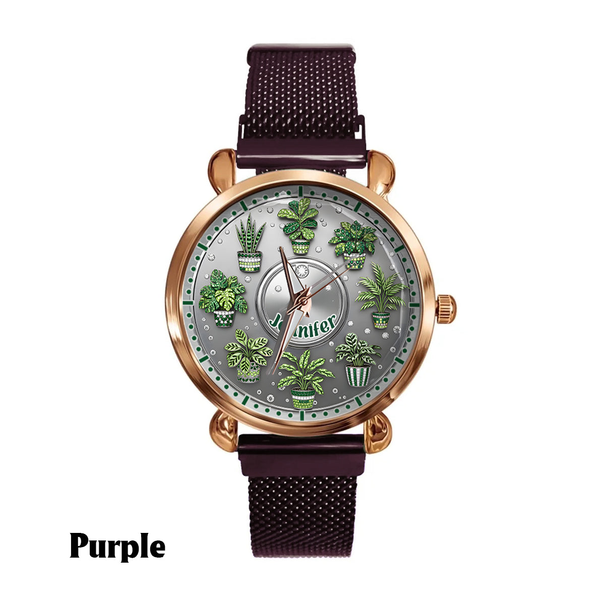 Time For A New Plant - Personalized Gardening Women Hand Watch