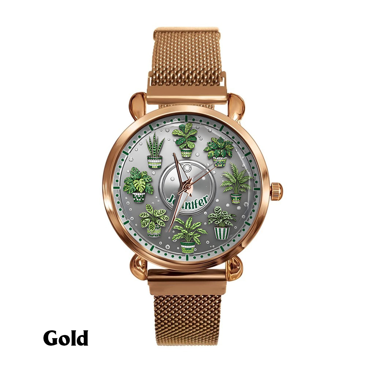 Time For A New Plant - Personalized Gardening Women Hand Watch