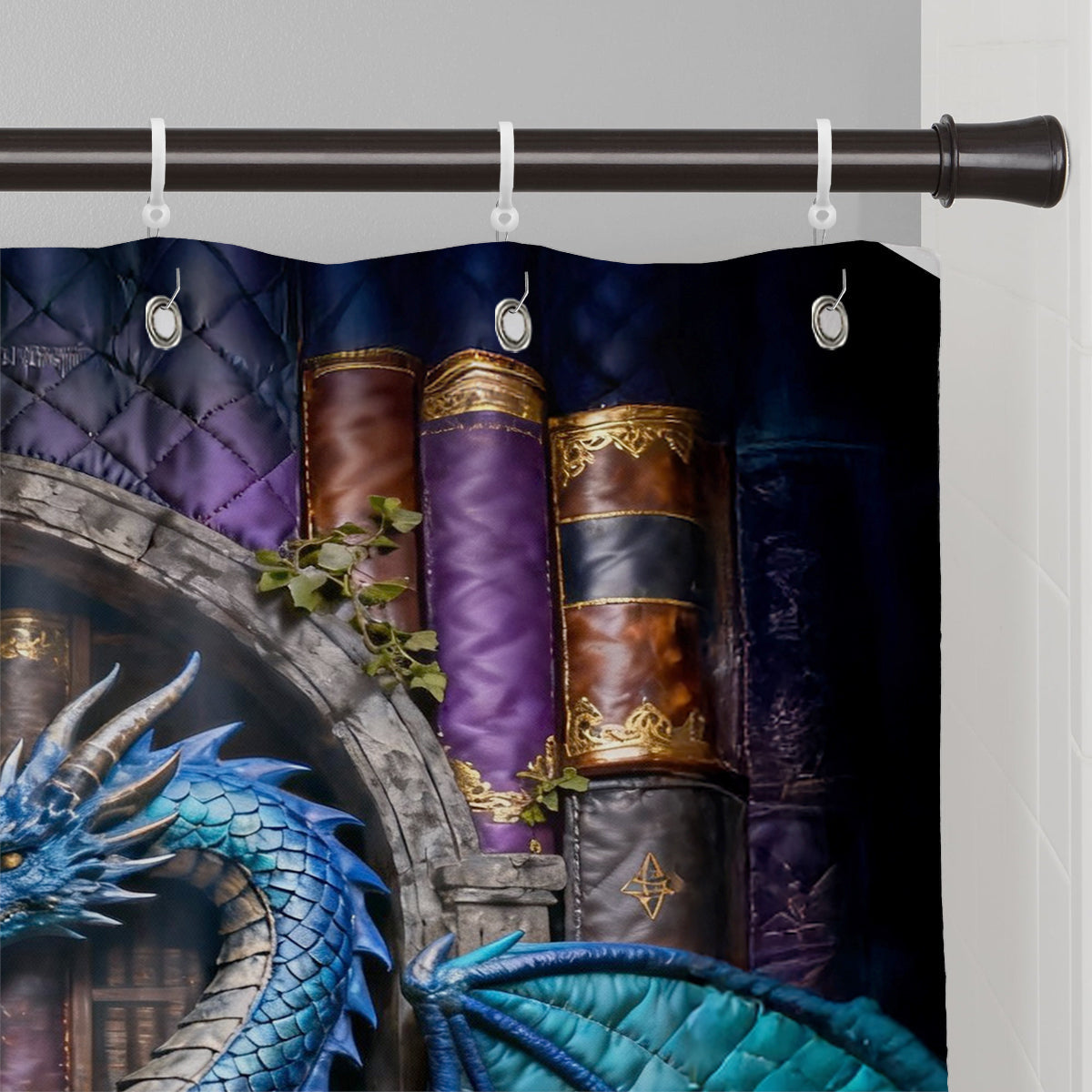 Dragon Book - Personalized Dragon Blackout Window Curtain/ Drapes Set