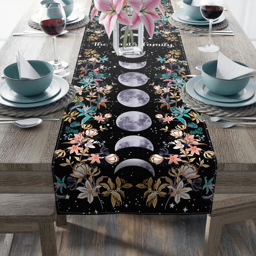 Floral Moon - Personalized Witch Table Runner