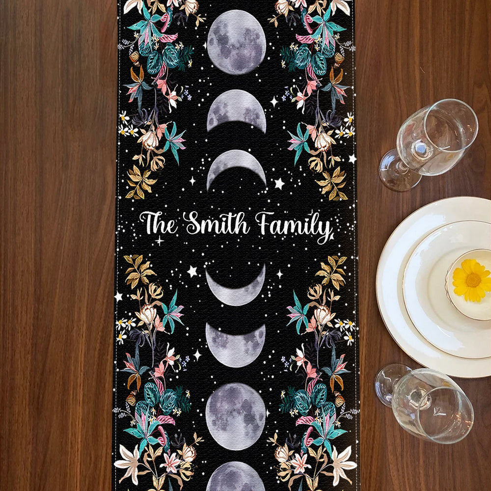 Floral Moon - Personalized Witch Table Runner