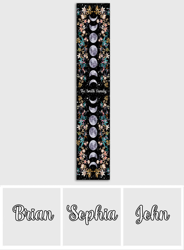 Floral Moon - Personalized Witch Table Runner