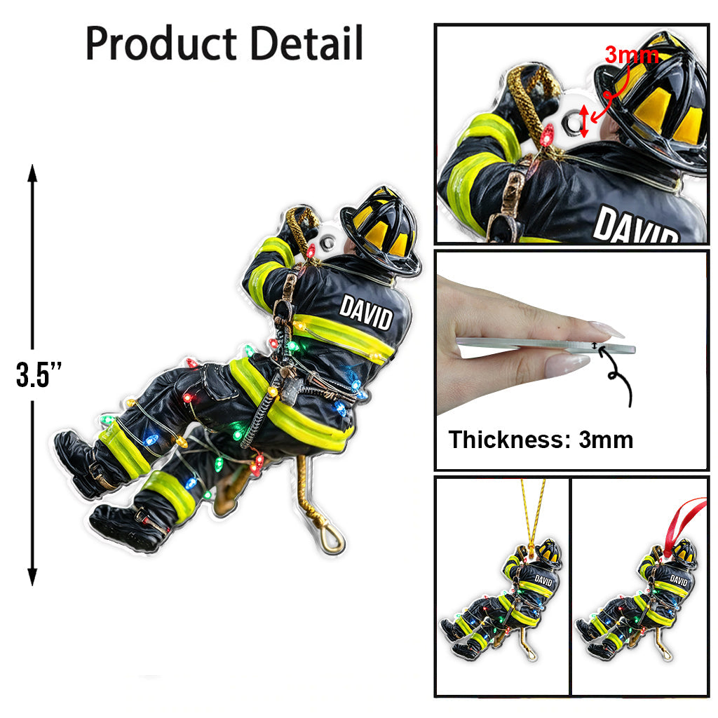 Proud Firefighter Christmas - Personalized Firefighter Ornament