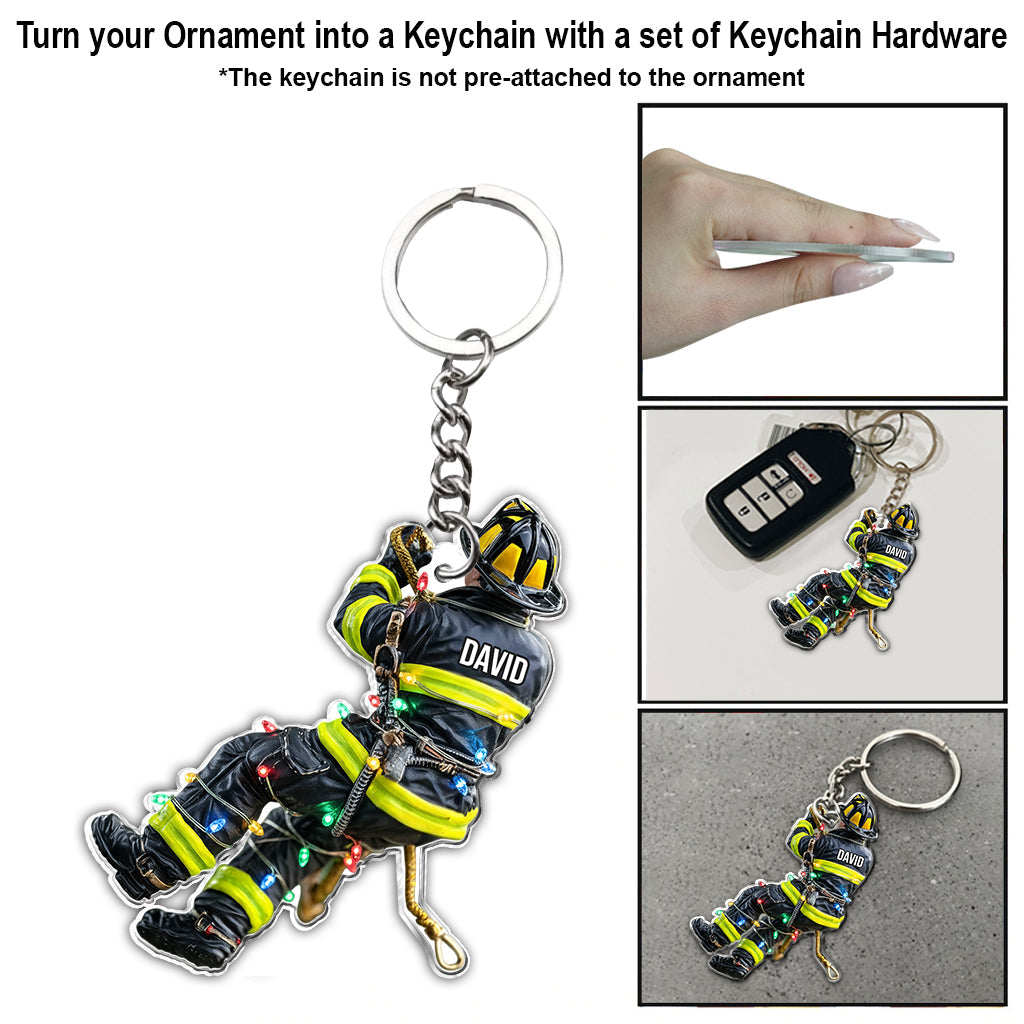 Proud Firefighter Christmas - Personalized Firefighter Ornament