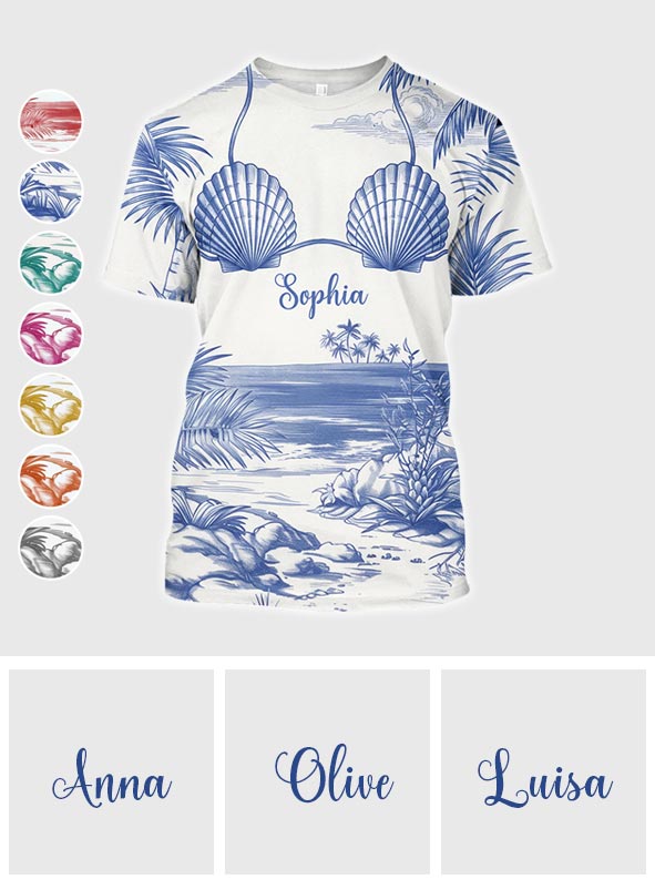 Beachy Vibe - Personalized Sea Lover All Over Shirt