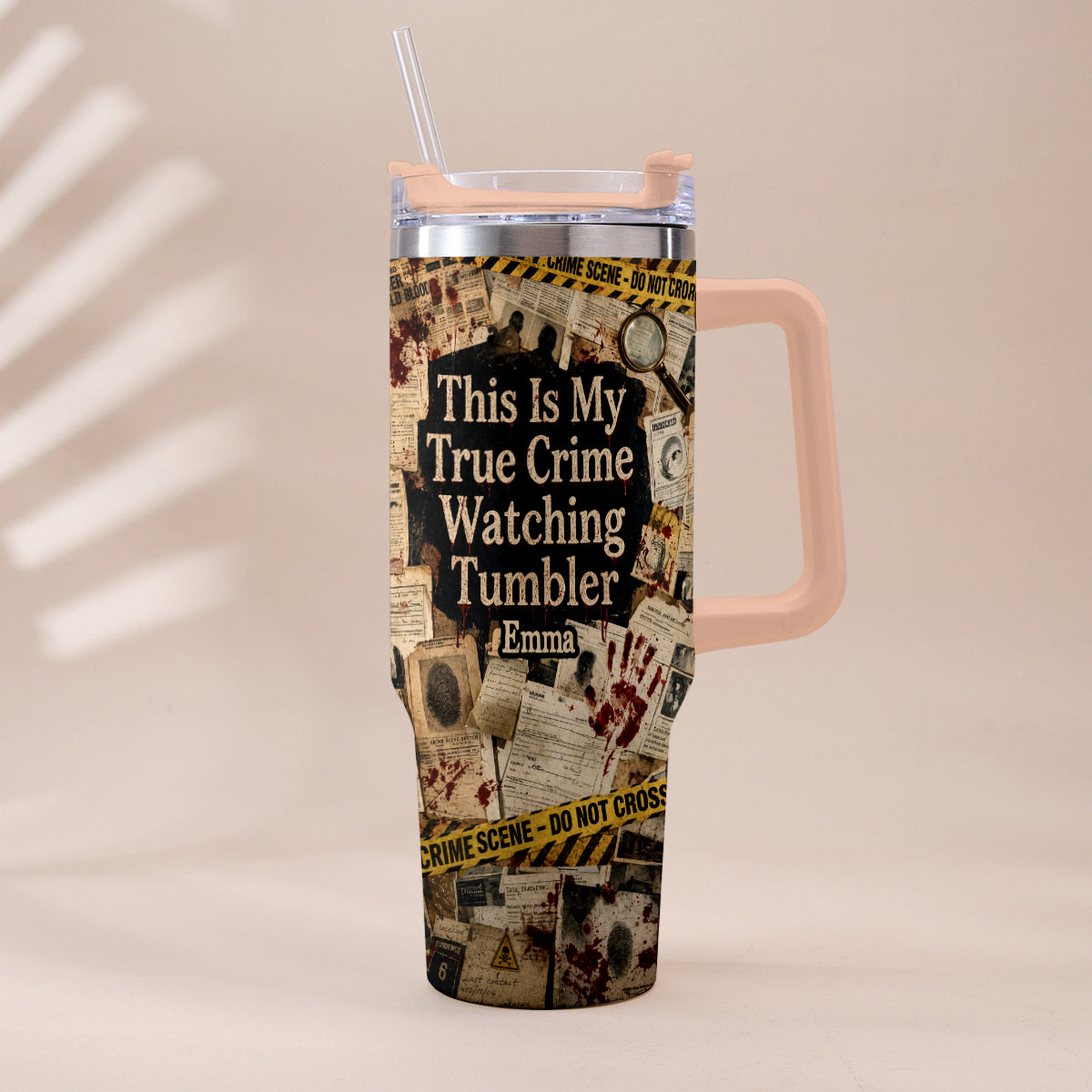 This Is My True Crime Watching Tumbler - Personalized True Crime Tumbler With Plush Charm