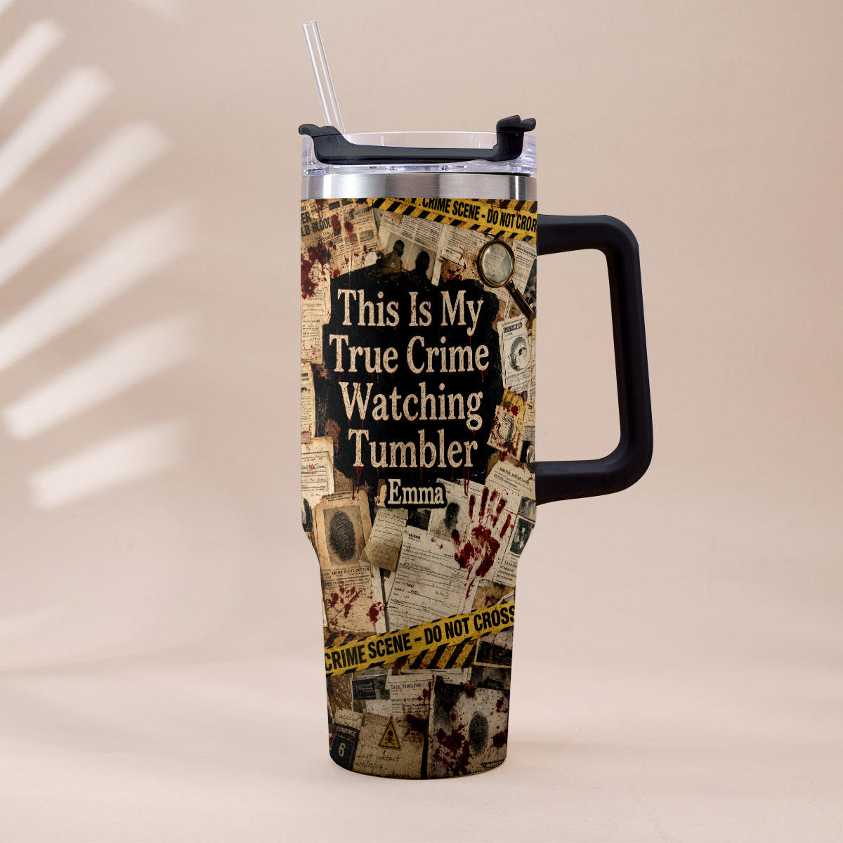 This Is My True Crime Watching Tumbler - Personalized True Crime Tumbler With Plush Charm