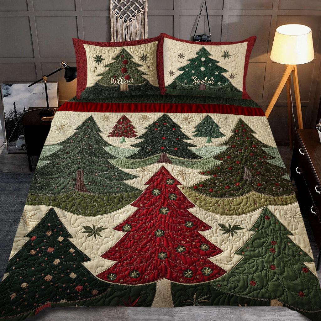 Christmas Tree - Personalized Christmas Quilt Set