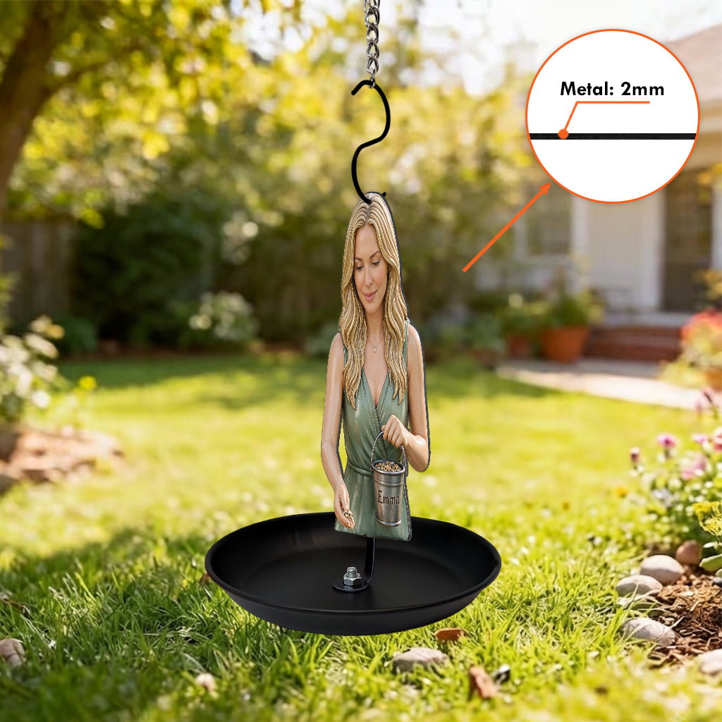 Feeding Birds - Personalized Bird Lover Bird Feeder/ Bath