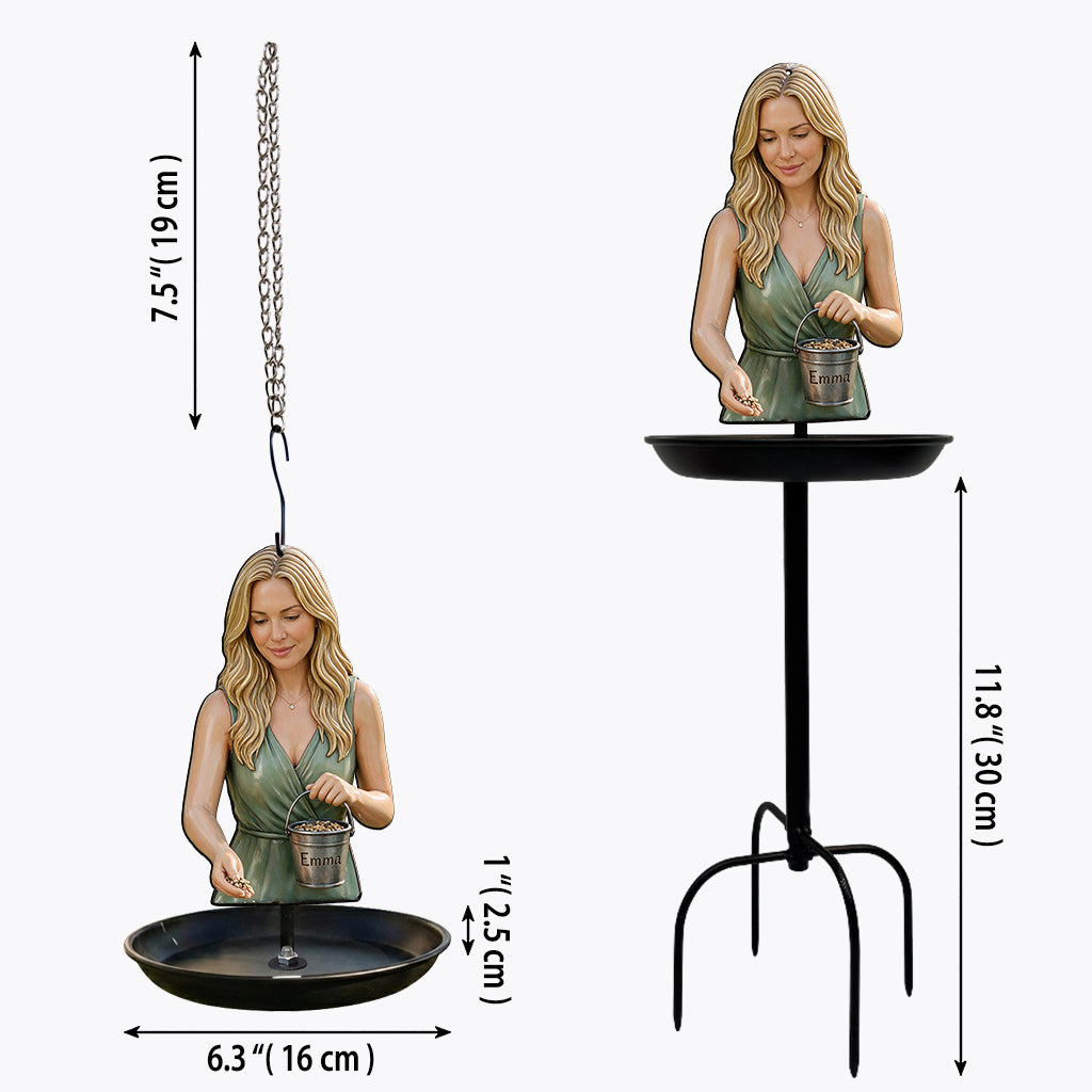 Feeding Birds - Personalized Bird Lover Bird Feeder/ Bath