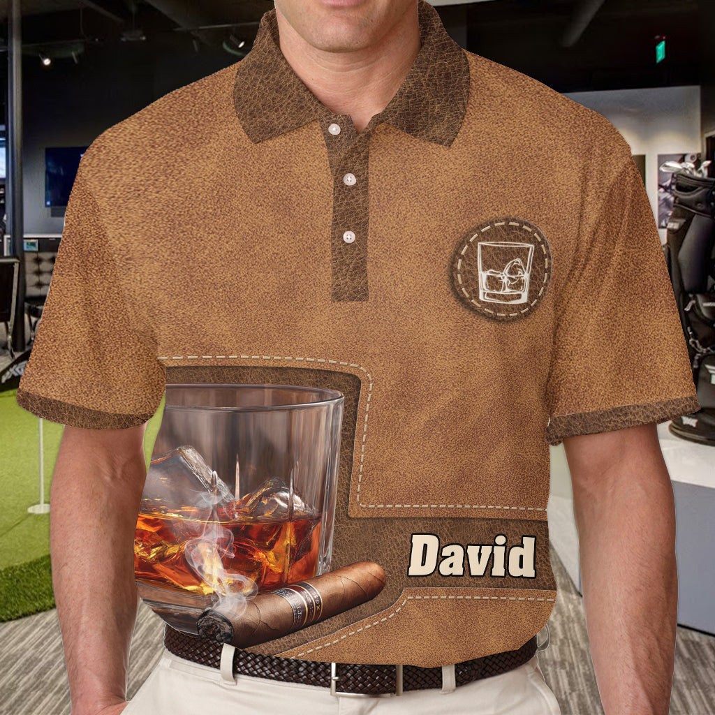 Whiskey And Cigar - Personalized Whisky Polo Shirt