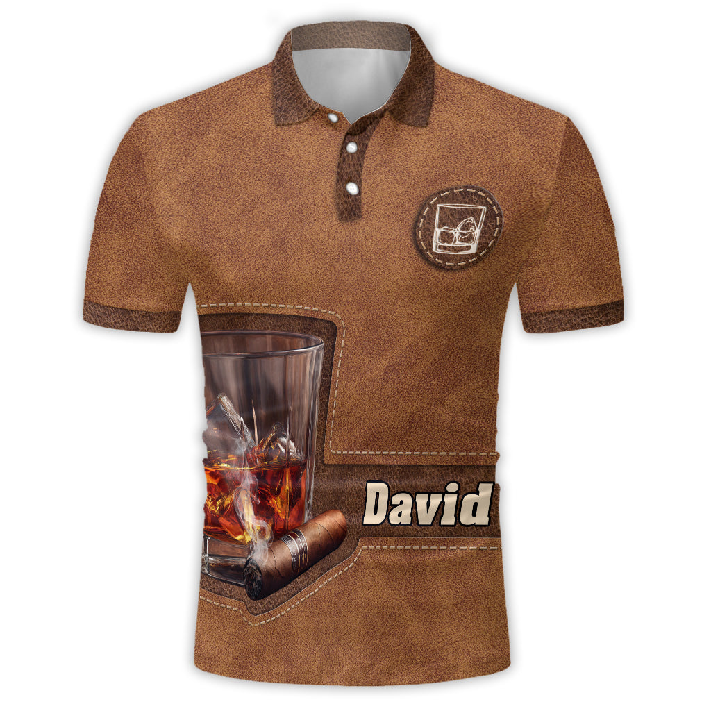 Whiskey And Cigar - Personalized Whisky Polo Shirt