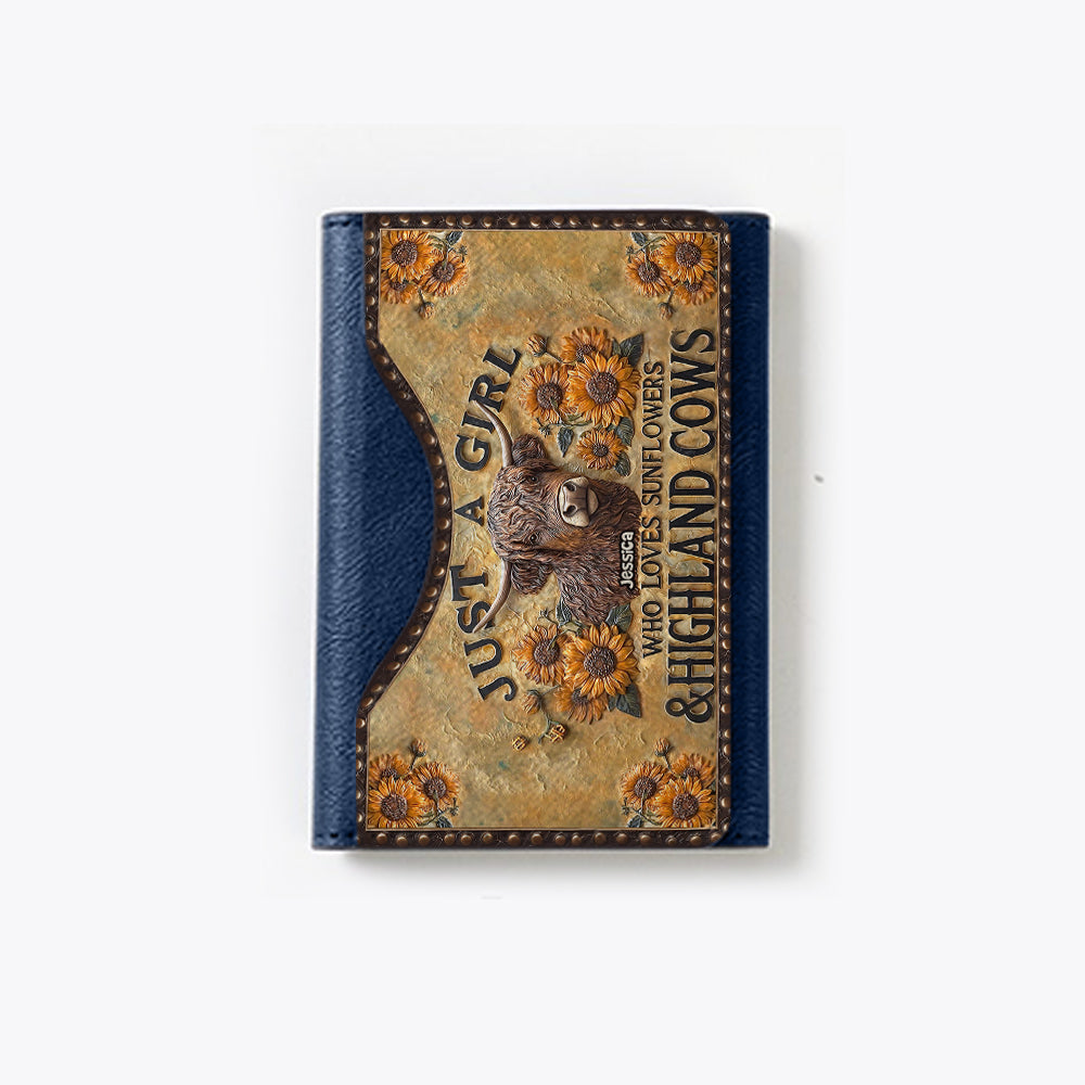 Just A Girl Who Loves Highland Cow - Personalized Highland Cow Magsafe Wallet