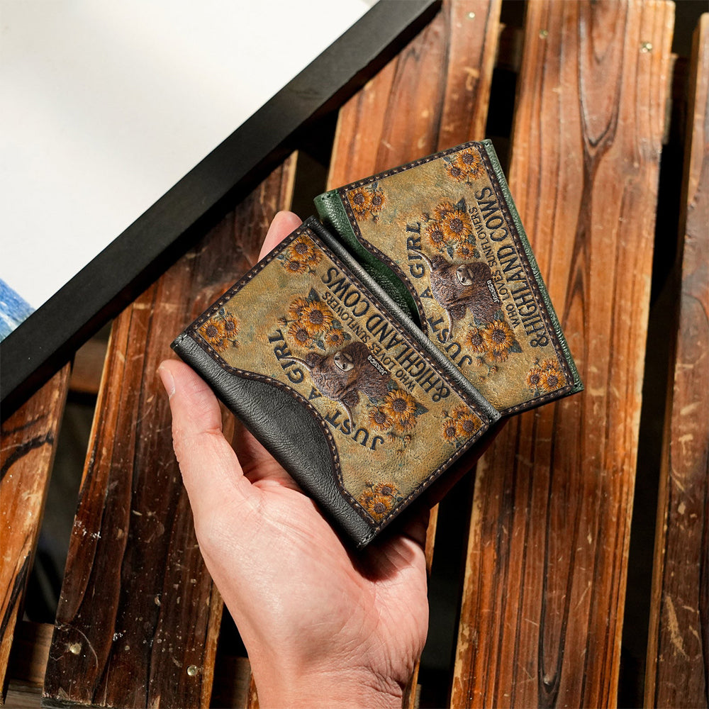 Just A Girl Who Loves Highland Cow - Personalized Highland Cow Magsafe Wallet