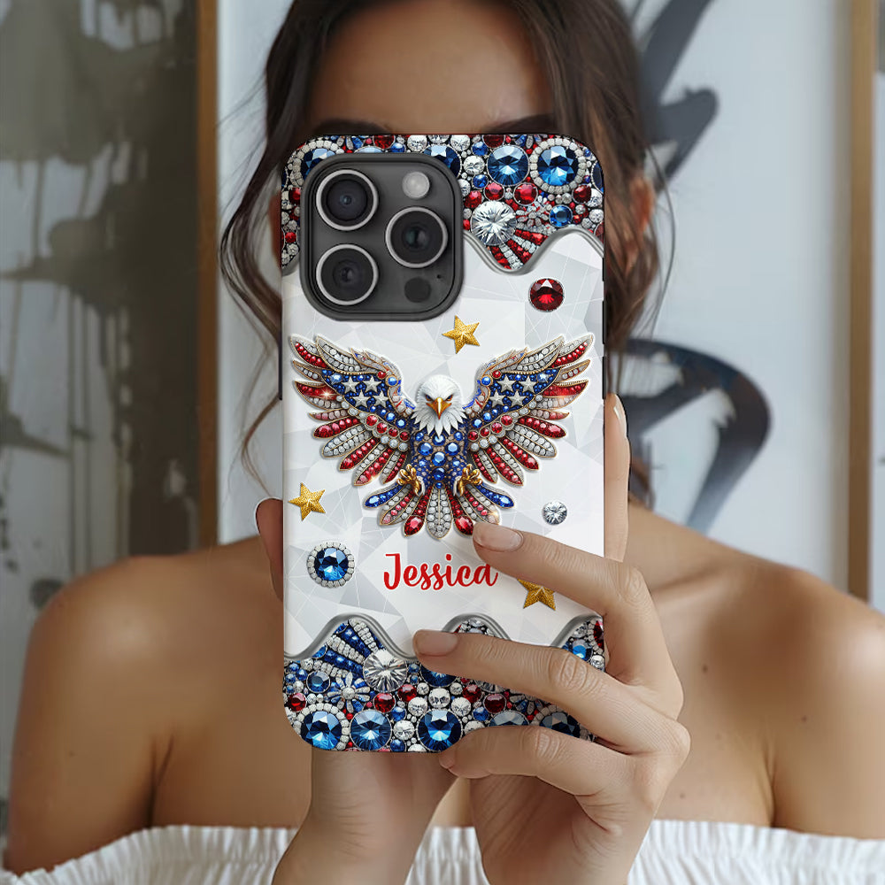 Patriotic Eagle - Personalized Bald Eagle Full Print Phone Case