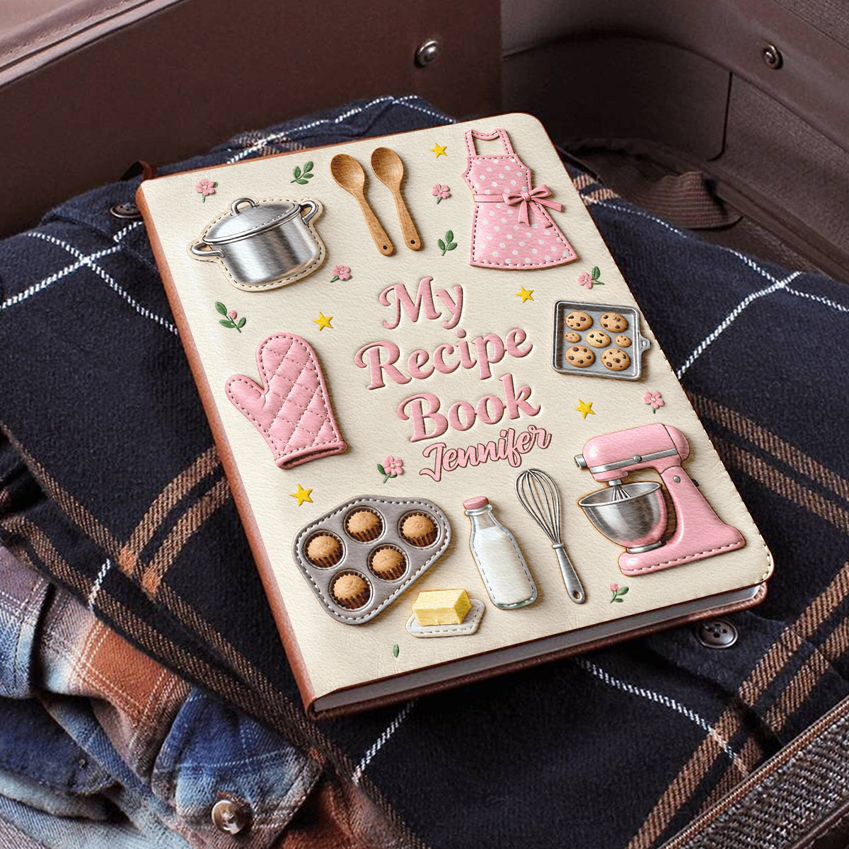 My Recipe Book - Personalized Baking Leather Journal