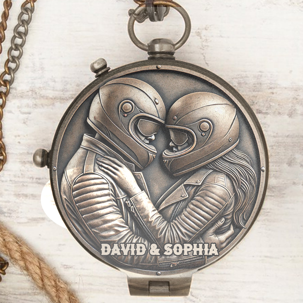 Find Your Way Back To Me - Personalized Biker Compass