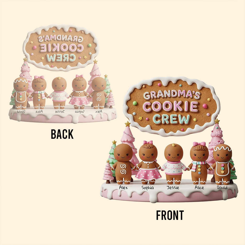 Grandma Mom Cookie Crew - Personalized Grandma Custom Shaped Acrylic Plaque