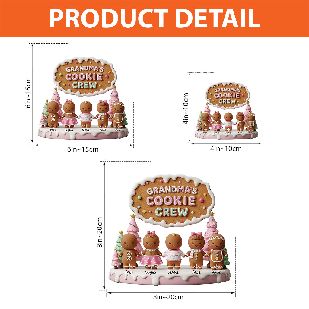 Grandma Mom Cookie Crew - Personalized Grandma Custom Shaped Acrylic Plaque