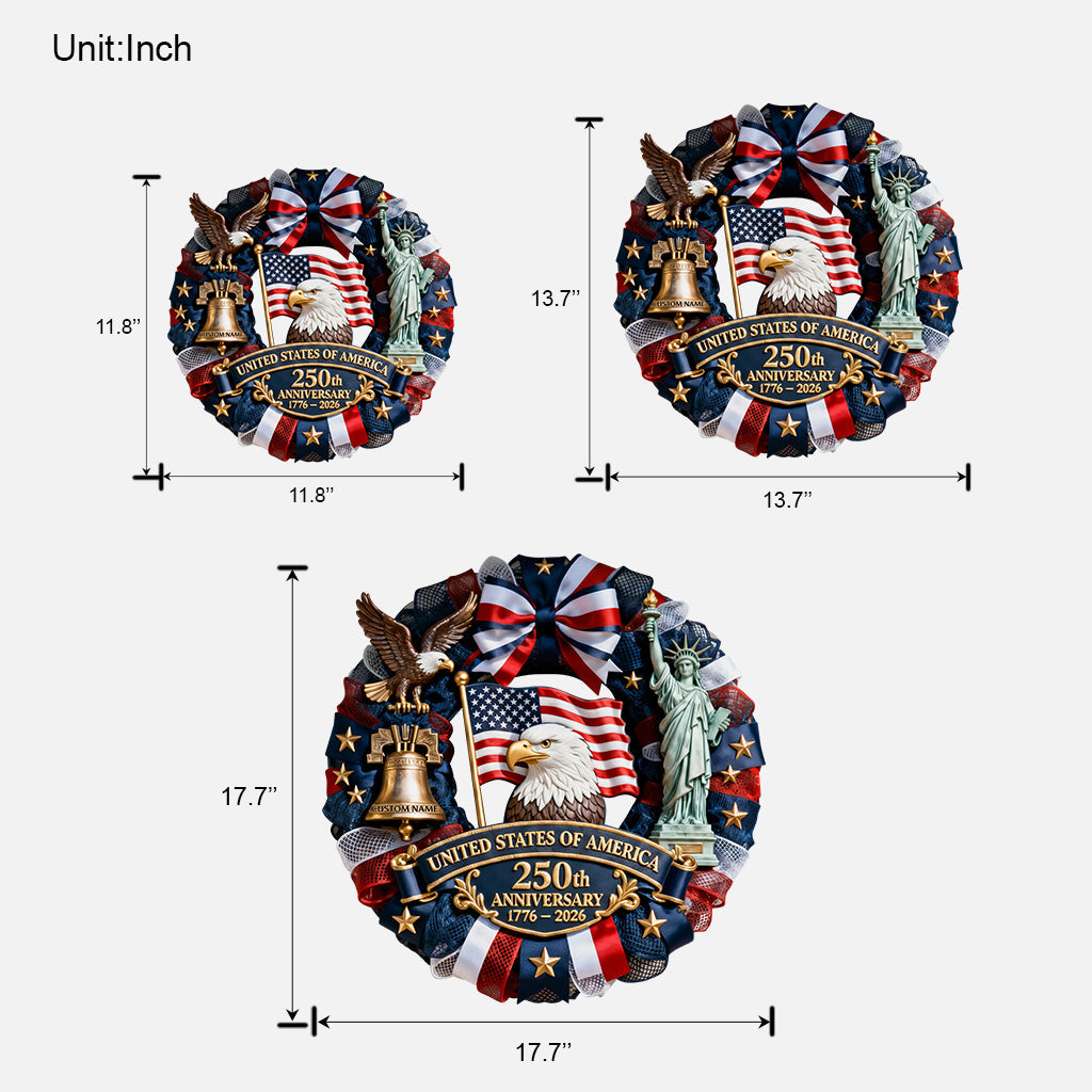 US 250th Anniversary - Personalized Patriot Custom Shaped Wood Sign