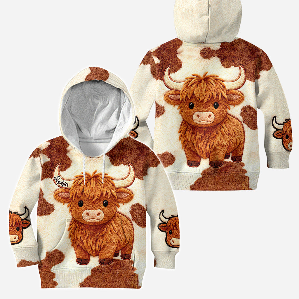 Cute Highland Cow - Personalized Highland Cow Hoodie and Leggings