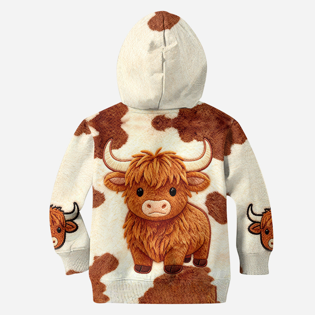 Cute Highland Cow - Personalized Highland Cow Hoodie and Leggings