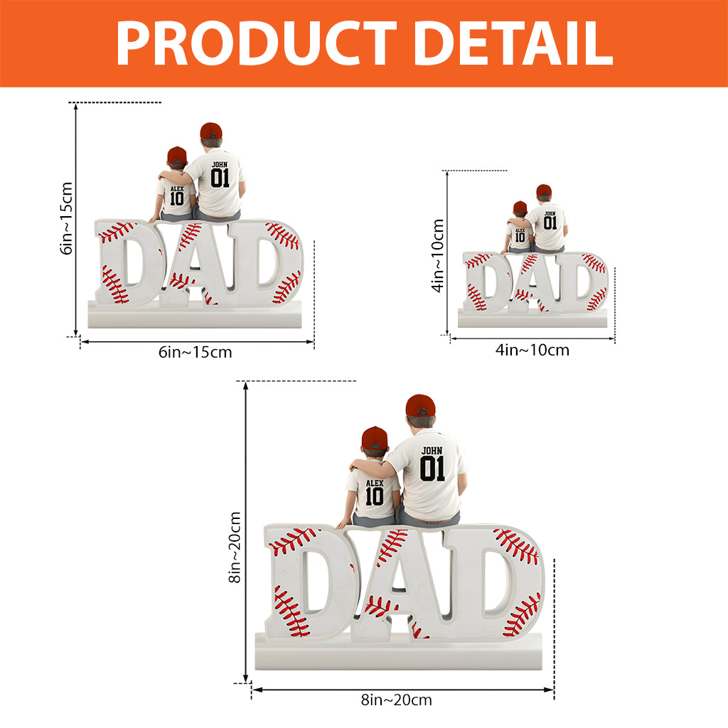 Best Baseball Dad Ever - Personalized Baseball Custom Shaped Acrylic Plaque