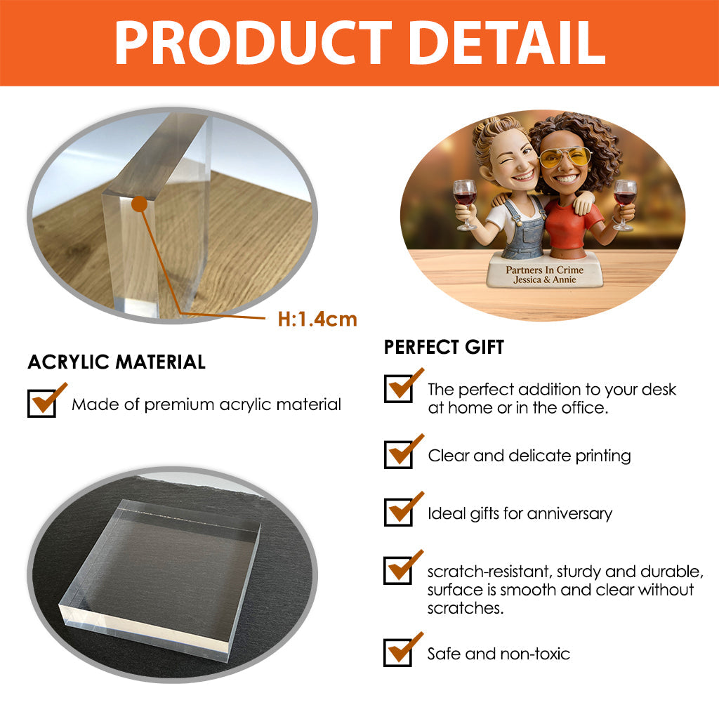 Custom From Any Photo - Personalized Bestie Custom Shaped Acrylic Plaque