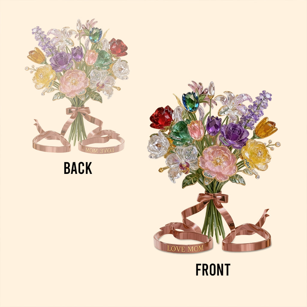 Gift For Mom, Grandma, Step-mom - Personalized Mother Custom Shaped Acrylic Plaque