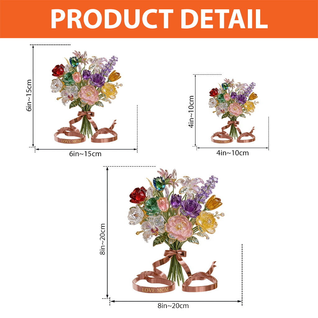 Gift For Mom, Grandma, Step-mom - Personalized Mother Custom Shaped Acrylic Plaque