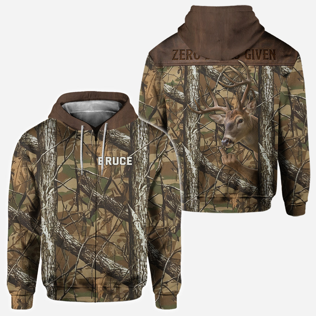 Zero Bucks Given - Personalized Hunting All Over Shirt
