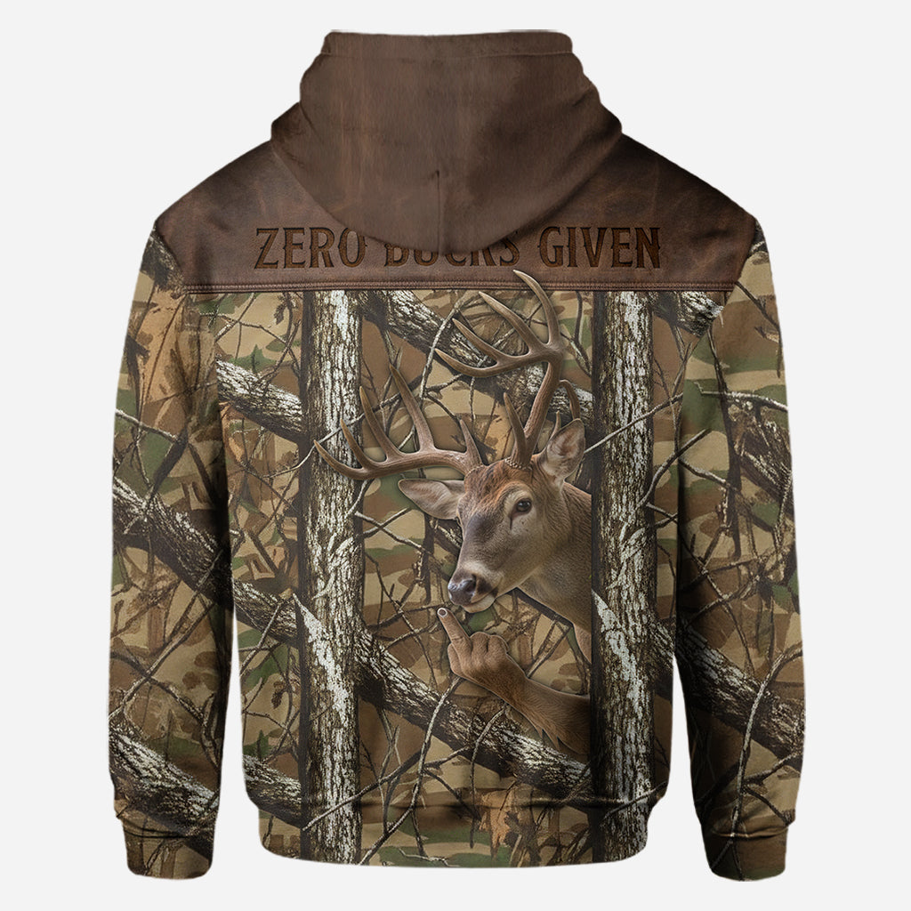 Zero Bucks Given - Personalized Hunting All Over Shirt