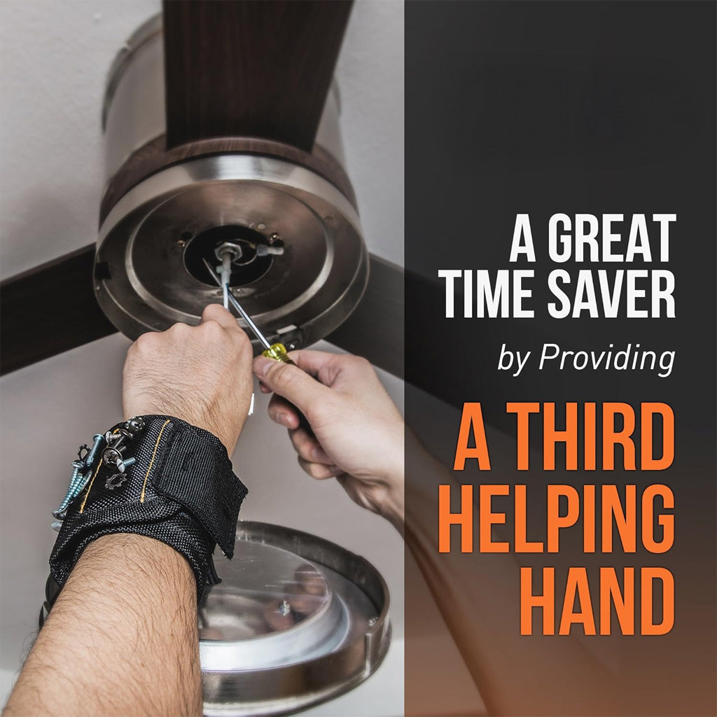 Magnetic Wristband For Holding Screws Nails And Drill Bits