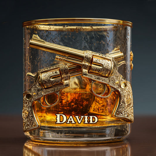 I like Whiskey And Guns And Maybe 3 People - Personalized Whisky Whiskey Glass