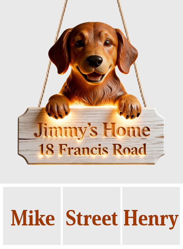 Light of Our Home - Personalized Dog LED Light Acrylic Sign